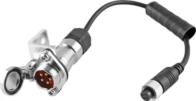 Produktbild von Carmedien CM-RAD1 Rückfahrkamera Anschlussdose Zugmaschine trennbares Anschlusskabel für 4 Pin Schraubverbindung Rückfahrsystem 12V 24V LKW