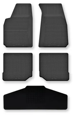 Zdjęcie produktu dla Dywaniki gumowe z tunelem do Audi 80 B3 1986-1991 (sedan) – 5 szt., czarne, dobierane – Wielganizator Semi-Universal