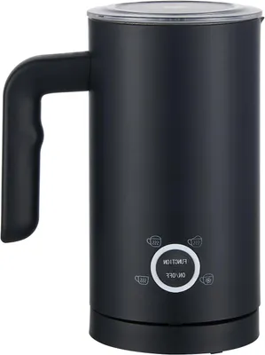 Obrázek produktu pro Elektrický pěnič na mléko – Pěnič na mléko – Pro přípravu kávy – 4 funkce – Objem 300 ml – Černá barva