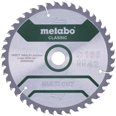 Immagine prodotto di Lama classica "Multi Cut" HW/CT 165x20, 42 FZ/TZ 5° per sega circolare