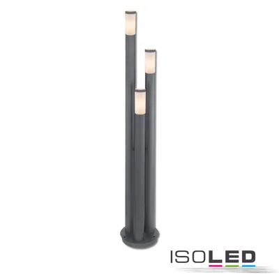 Produktbild von ISOLED Pollerleuchte 1700 anthrazit, IP44, 3x E27 Fassung