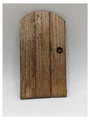 Produktbild von Runde Holztür 2-fach farbig Krippenzubehör Krippenbau Echtholz