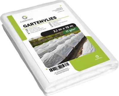 Produktbild von Garronda Gartenvlies 17 g/m² Weiß 2,1 m x 10 m atmungsaktiv UV-beständig Frostschutz für Frühbeet und Gemüsebeet GD-0175