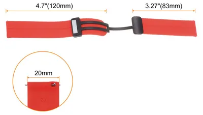 Produktbild von Uhrenarmband 20mm Magnetisches Silikon Uhrenarmb?nder, Schnellverschluss Uhrband Gummi Wasserdichtes mit Schwarzem Metall-Faltschlie?e Uhren Armband fš¹r Herren Damen, Rot