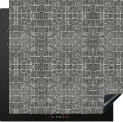 Produktbild von KitchenYeah© Herdabdeckplatte Leder - Textur - Tiere , 78x78cm, Küche Deko, Glaskeramikkochfeld Herdabdeckung, Abdeckplatte fùr Kochfeld