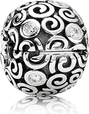 Produktbild von Pandora Clip Swirls mit CZ, 790962CZ