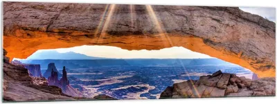 Produktbild von Bilder auf glas - Felsen Ansicht Landschaft - 160x50cm - Glasbilder - Wandbilder - Kunstdruck - zum Aufhängen bereit - Wanddekoration aus Glas - Glas Bilder - Wandbild auf Glas - GAB160x50-0184