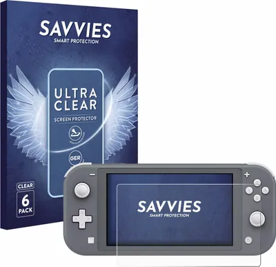 Produktbild von 6x Für Nintendo Switch Lite Schutzfolie Savvies Displayschutz Display Schutz Folie Klar Transparent