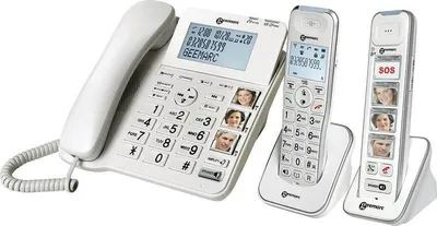 Obrázek produktu pro Geemarc Pack SENIOR 295 Schnurgebundenes Seniorentelefon Anrufbeantworter Foto-Tasten inkl. - Anrufbeantworter