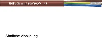 Produktbild von HELU KABEL SiHF 3G2,5mm² Silikonleitung AD 9,7mm Nennspannung Uo/U 300V/500V - 1 Meter