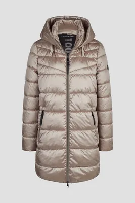 Produktbild von Barbara Lebek – Damen – Kurzmantel Down Free mit Kapuze light taupe – Art. 10420062
