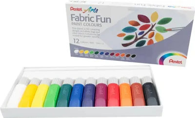 Immagine prodotto di Pentel FFPC1-12 Pentel Arts FFPC1-12 Stoffmalfarbe farbsortiert 12 x 6,0 ml