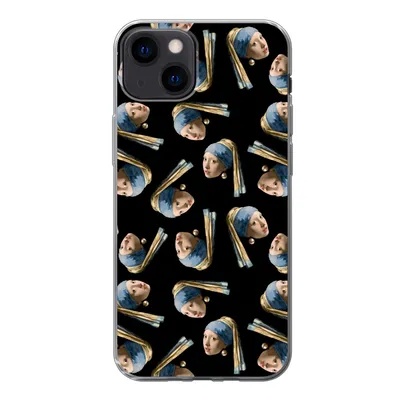 Produktbild von MuchoWow® Handyhülle Schutzhülle Hülle für iPhone 13 Das Mädchen mit dem Perlenohrring - Muster - Vermeer Silikon Softcase Handy Hülle - Karteninhaber