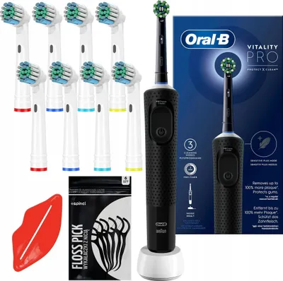 Produktbild von Oral-B Vitality PRO Elektrische Zahnbürste schwarz 8 Aufsätze CrossAction
