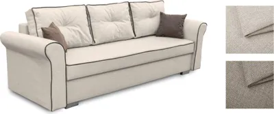 Produktbild von Sofa mit Schlaffunktion Merida, mit Bettkasten und Schlaffunktion, Schlafsofa, Schlafsofa, Schlafsofa, Sofa vom Hersteller, Sofa, Sitzgarnitur (creme)