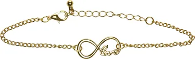 Produktbild von Armkette Damen Armband Infinity Love Unendlichkeit Liebe gold