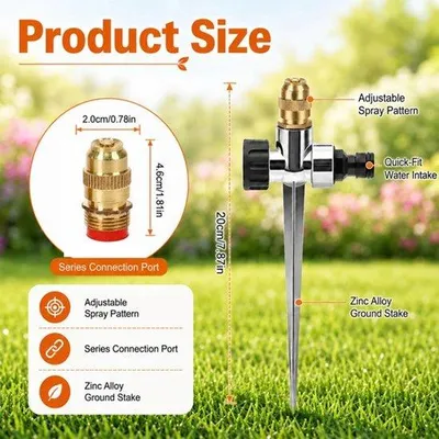 Produktbild von Rasenregner Gartenregner Sprinkler 360°
