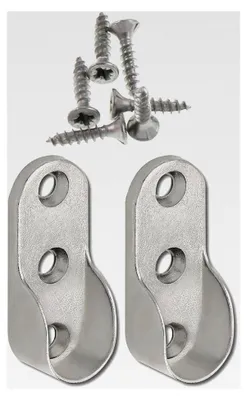 Produktbild von Ovaler Schrankrohrhalter, Silber