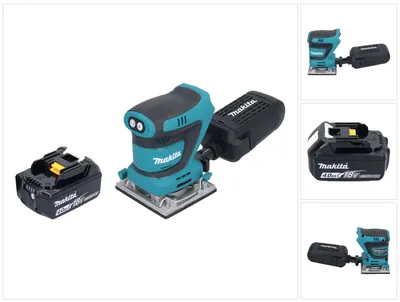 Produktbild von Makita DBO 484 M1 Akku Schwingschleifer 18 V 112 x 102 mm + 1x Akku 4,0 Ah - ohne Ladegerät