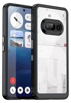 Immagine prodotto di Custodia per cellulare Nothing Phone 3a: custodia protettiva ibrida in TPU e acrilico, colorata, nera