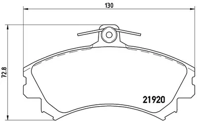 Produktbild von Brembo Bremsbelagsatz, Scheibenbremse Vorderachse P 50 055