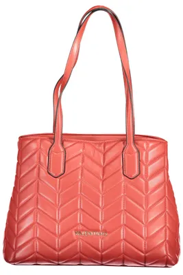 Produktbild von Recycelte Damen-Schultertasche in Rot mit Logodetail und vielen Fächern