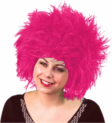Wuschelkopf Nina pink Kurzhaar Perücke Clown Struwwelpeter freche Göre Fasching