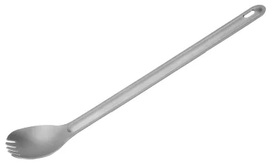 Obrázok produktu pre Titánová príborová súprava "spork" s dlhou rukoväťou, ľahká, prenosná, kovové príbory vhodné na kempovanie