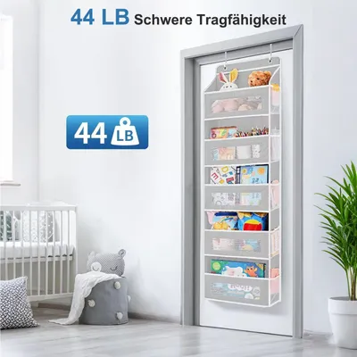 Produktbild von Hängeregal Organizer Türorganizer Hängeorganizer Schuhaufbewahrung Hängend für Schlafzimmer, Büro, Kinderzimme, mit 5 Fächern Klarem Fenstertür Aufbew