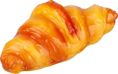 A single croissant on a white background.