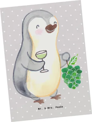Produktbild von Mr. & Mrs. Panda Ansichtskarte Sommelier Herz - Grau Pastell - Geschenk, Kunstkarten, Postkarte, Postkarten, Ansichtskarten, Grußkarte