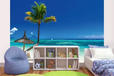 Produktbild von Vlies Fototapete INSEL MAURITIUS 375 x 250 cm (inkl. Kleister) - Vlies Tapete, Wandtapete, Wandbilder - Tapete für Wohnzimmer Schlafzimmer, Büro, Küche - Montagefertig