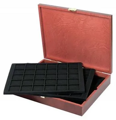 Produktbild von Lindner S2495-S2115CE LINDNER Echtholz Münzkassette für 150 Münzen/Münzkapseln bis Ø 38 mm - SONDEREDITION