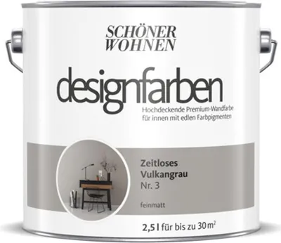 Produktbild von Designfarbe Zeitloses Vulkangrau Nr. 3 2,5 l