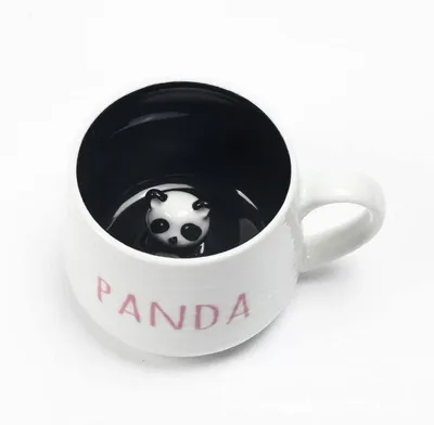 Productafbeelding van 3D Panda keramische mok, 340 ml, schattige dierenbeker voor thee en koffie