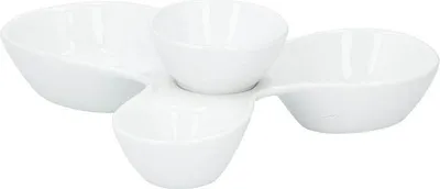 Produktbild von Snackschalen aus Keramik, weiß, 26x22x6,5 cm