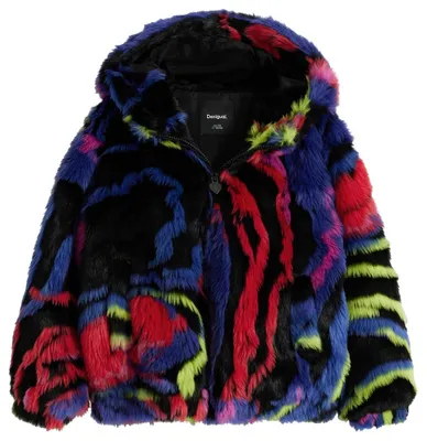 Productafbeelding van Desigual jas, model Waves LACROI, kleur 9019 Tutti Fruti, 3/4 mouwlengte
