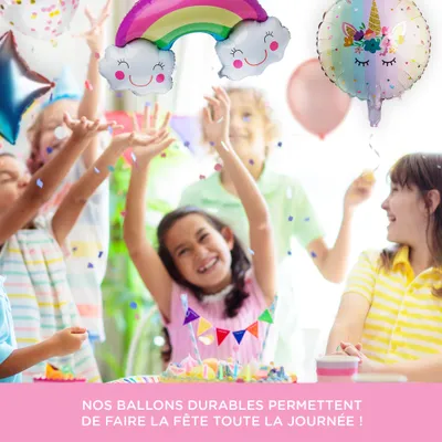 Produktbild von Balloono Geburtstags-Dekorationsset „Einhorn“ mit Folienballons, Mehrfarbig