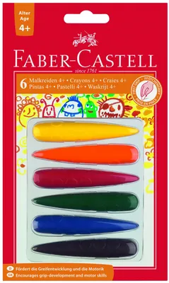 Immagine prodotto di FABER-CASTELL Malkreide 4+ Finger 6er Blister