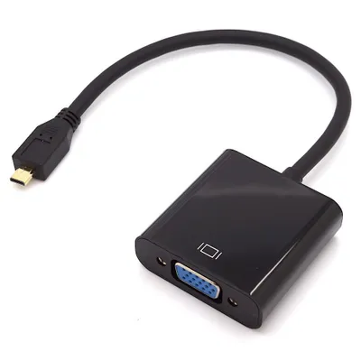 Produktbild von Micro HDMI Typ D zu VGA Adapter, schwarz