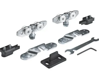 Produktbild von Hettich Montagesatz für eine Tür - TopLine 8plus Stahl, verzinkt, 1 Stück