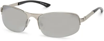 Produktbild von styleBREAKER Uni Halbrand Sonnenbrille mit rechteckigen Polycarbonat Gläsern und Federscharnier, 09020051