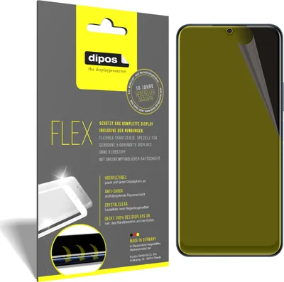 Produktbild von 2x Schutzfolie für Vivo Y21T Folie, 100% Displayabdeckung, dipos Flex