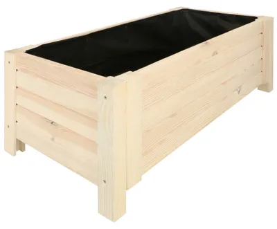 Obrázek produktu pro KOTARBAU® Květináč 79 x 39 x 30 cm, květináč s textilií, velký venkovní květináč na balkon, jako zástěna, květináče, květináče z borového dřeva, bílá