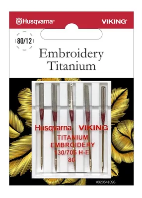 Produktbild von Husqvarna Sticknadeln Titanium, 5 Stück in Stärke 80