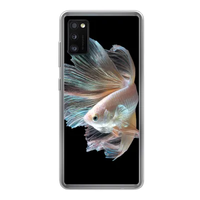 Produktbild von MuchoWow® Handyhülle Schutzhülle Hülle für Samsung Galaxy A41 Fisch - Schwanz - Schwarz Silikon Softcase Handy Hülle - Mobiltelefon