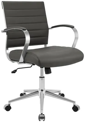 Produktbild von CLP Bürostuhl Oakland höhenverstellbar und drehbar grau Material Kunstleder