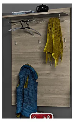 Produktbild von Garderobenpaneel >Allison< in Silbereiche aus MDF - 84x128x29cm (BxHxT)