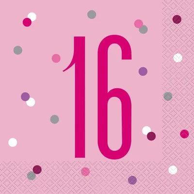 Produktbild von 16. Geburtstag 16 Servietten 33x33cm