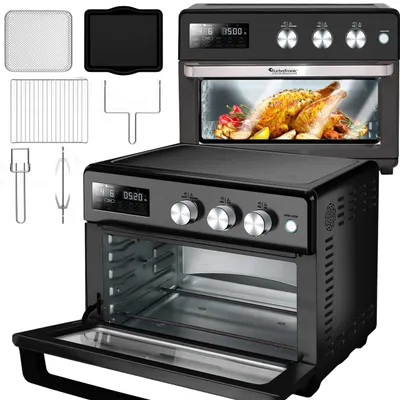 Zdjęcie produktu dla Piekarnik elektryczny frytownica TurboTronic suszarka grzybów owoców dehydrator 32L 1700w Czarny